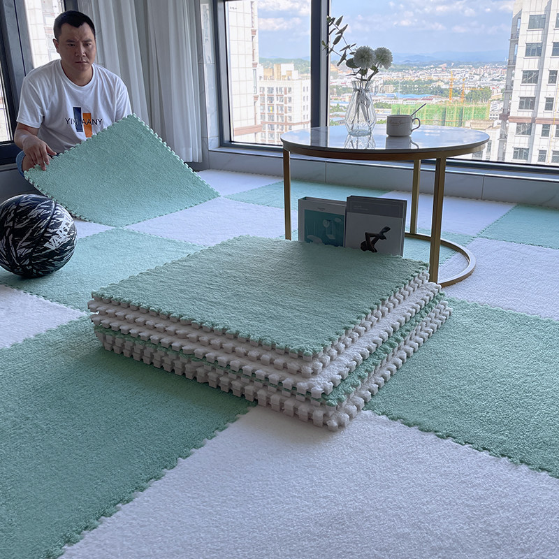 地毯卧室客厅床边毯拼接地毯房间垫子地板垫铺泡沬地垫大面积全铺