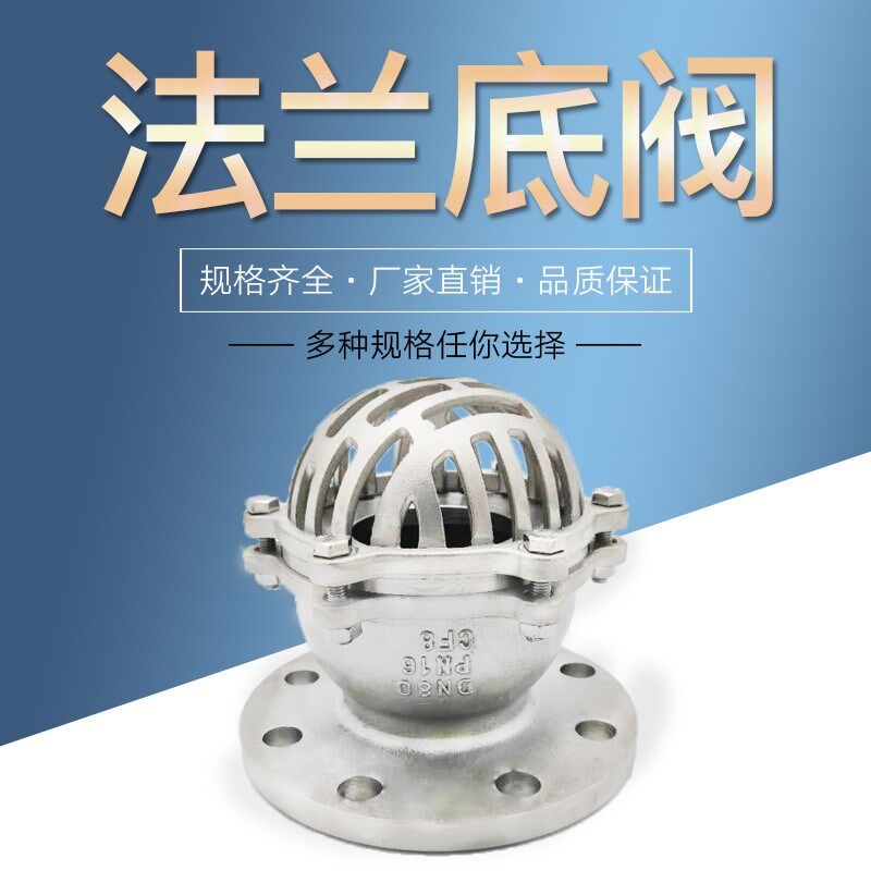 304不锈钢丝扣底阀H12W-6P水泵 吸水升降式丝扣法兰底阀H12W-6P升