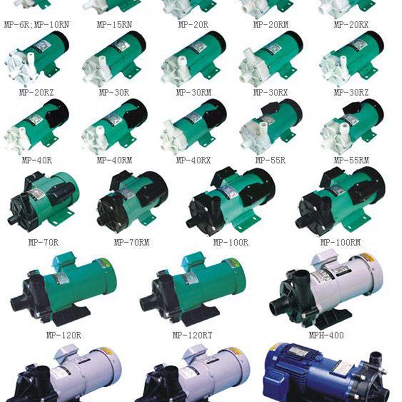铁氟龙磁力泵PVDF耐高温耐酸碱化工泵MP-30RM40/55/70/100R磁力泵