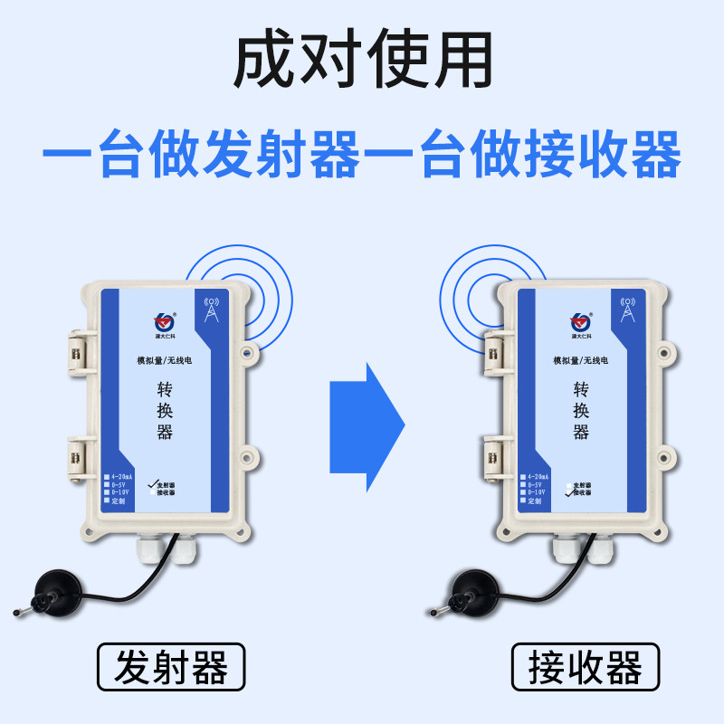 模拟量转无线电采集转换器模块免布线GPRS传输高精度4-20ma0-10v