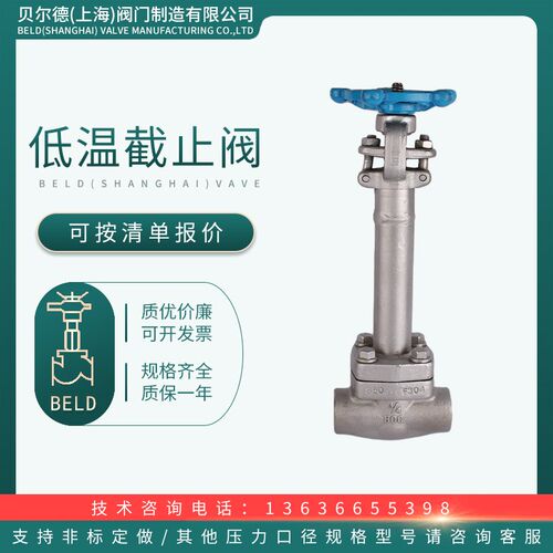 不锈钢加长杆低温截止阀DJ61W-800LB304 316法兰抗耐低温长轴阀门