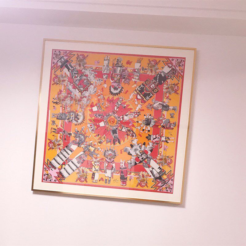 细铝合金画框外框9090丝巾手工装裱围巾相框创意轻奢装饰裱框挂墙