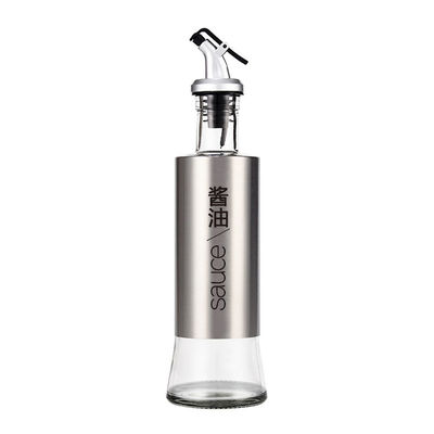 厨房调味瓶套装不锈钢玻璃油壶酱油醋瓶料酒家用调味罐置物架组合