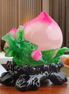 寿比南山寿桃送老人贺祝寿客厅家居摆件60大寿礼品工艺品生日礼物