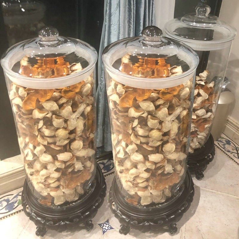 玻璃大号密封罐宽口透明茶叶药材青柑陈皮桶大容量带盖密封瓶展示
