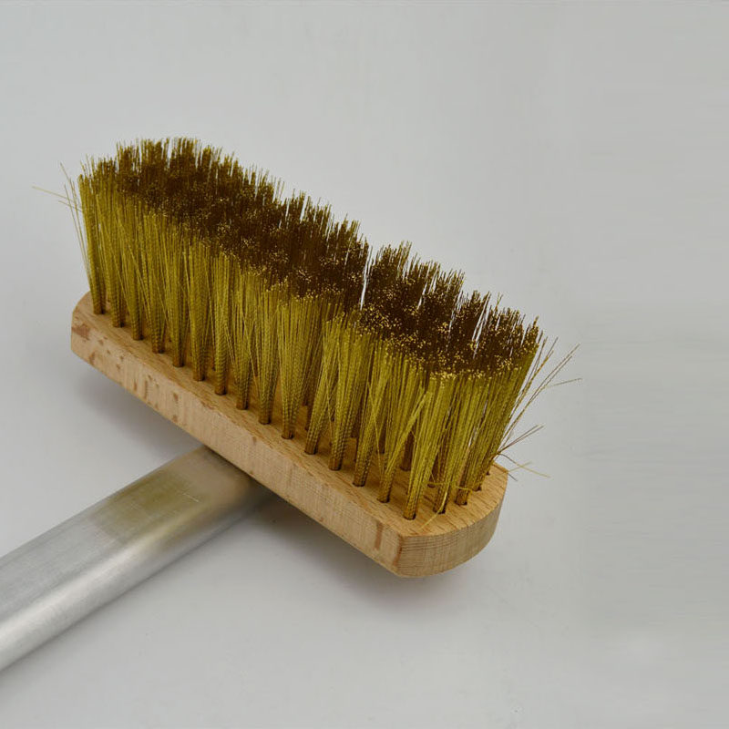 商用烤箱刷 披萨烤箱专用清洁刷 长柄铲刷鬃毛刷 铜丝刷头 烤炉刷