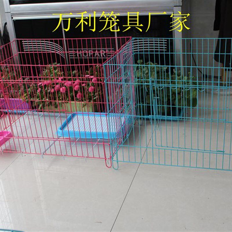 包邮狗笼子小型犬 泰迪笼子贵宾跑笼无上盖跑床展示台围栏狗窝