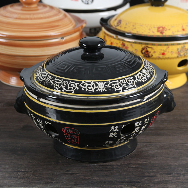 酒店创意明炉蜡烛加热炉酒精保温炉双狮盅餐厅餐具饭店干锅小火锅