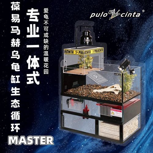 葆易马赫龟缸高端生态一体循环乌龟缸桌面底滤别墅玻璃水龟饲养缸