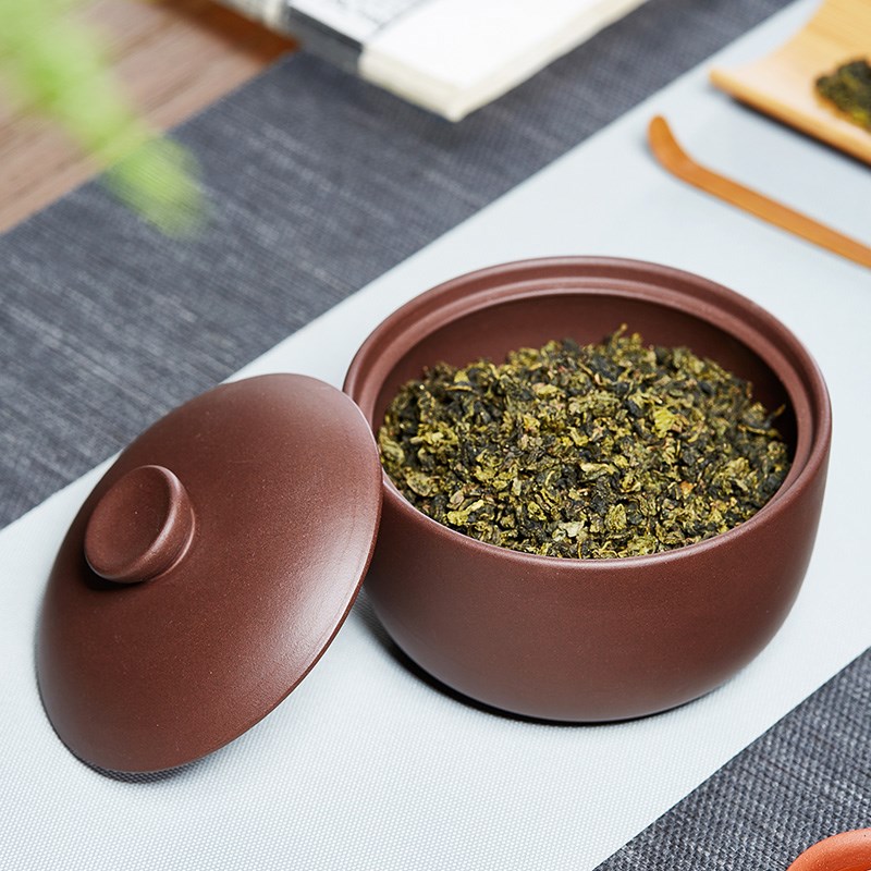 尊壶宜兴紫砂茶叶罐普洱密封防潮储存茶罐包装盒家用中式陶瓷罐子