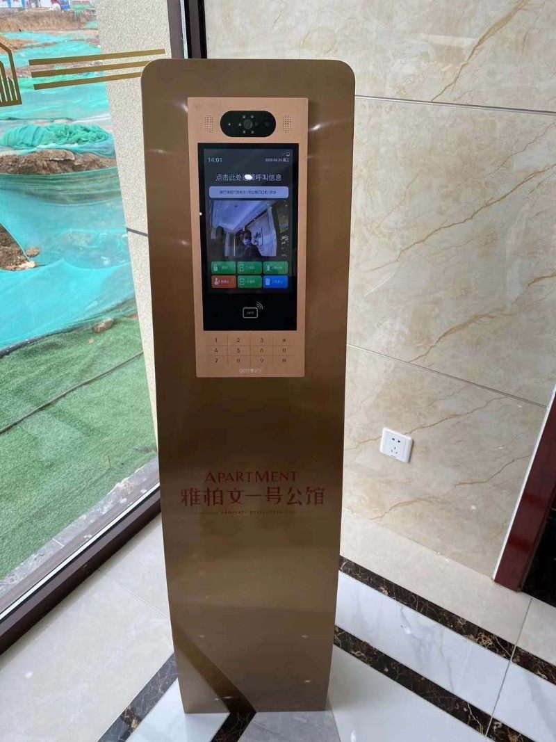楼宇可视对讲门禁人脸识别闸机支架底座立林对讲小区门口机立柱