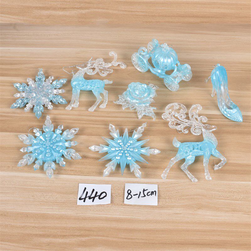 圣诞装饰亚克力雪花创意氛围商场橱窗布置场景圣诞节日装饰品挂饰