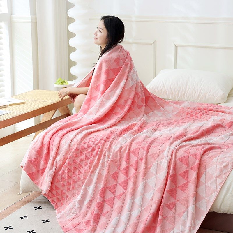 全棉老式毛巾被盖毯夏凉被单双人空调被儿童成人夏季床单小毛巾毯