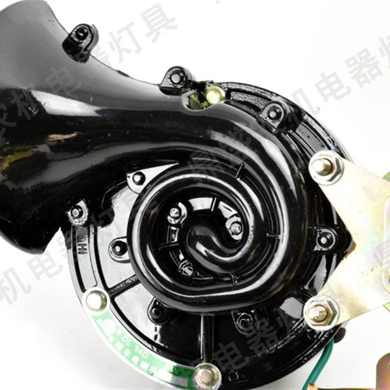 汽车喇叭高低音大号蜗牛电喇叭双音鸣笛改装防水12V24伏带继电器