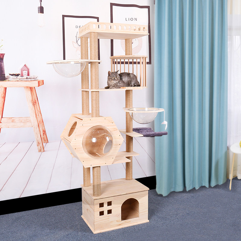 实木猫爬架实木实心爬柱DIY猫爬架自制猫爬架材料可定制