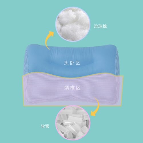 青少年枕头可调节水洗中小学生pe软管枕10-12-18岁男女四季通用
