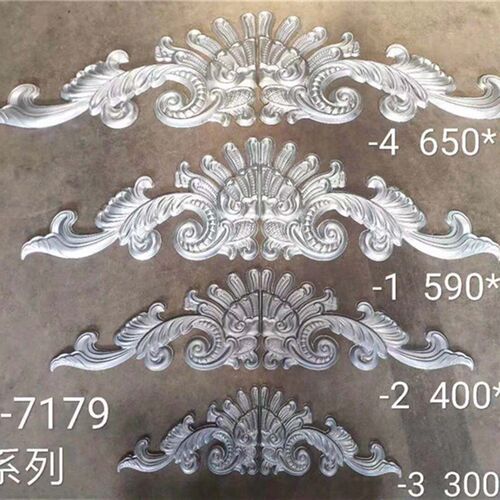 仿铝铁艺门花铁艺配件锌铁合金仿铝艺门花铁皮冲压门板铁花门头对