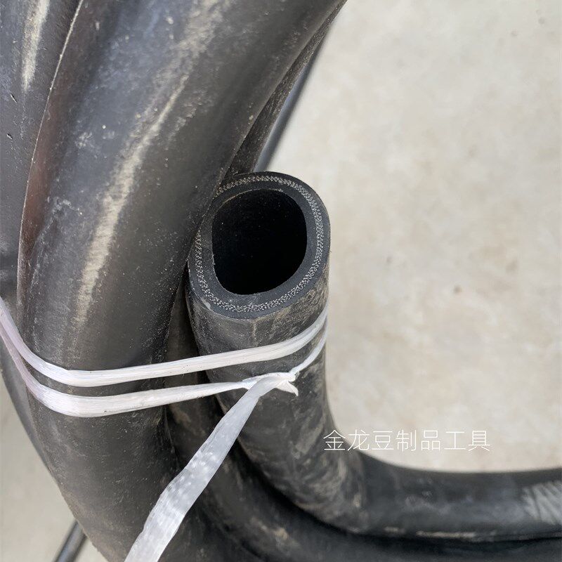 高压黑色夹布橡胶管黑胶管水管6分1寸防爆豆浆软管蒸汽胶管25