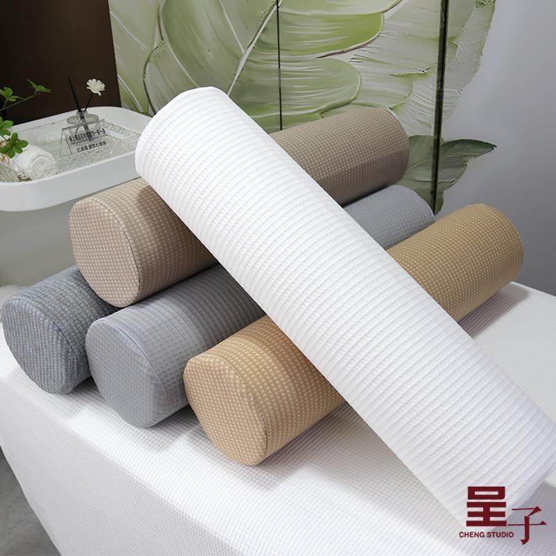 美容院专用脚枕圆柱枕足疗垫脚垫腰慢回弹记忆芯针织棉枕套可拆洗