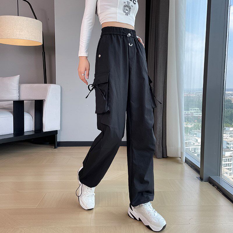 初高中学生加长工装裤子女秋季2024年新款时尚少女大童秋装休闲裤