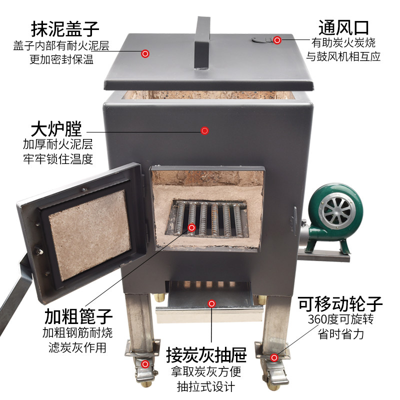 烤肉店养碳炉商用包邮存炭炉烧烤店生碳箱加厚碳烤炉木炭点碳器