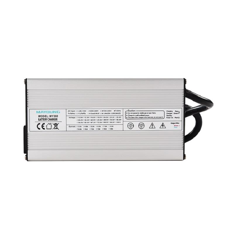 48V5A6A堆高电机充电器 55.2V铅酸电池智能充电器 多重安全保护