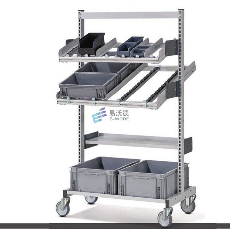 可移动物料架方孔板工具车纸箱架包装箱转运车物料车物料箱输送车