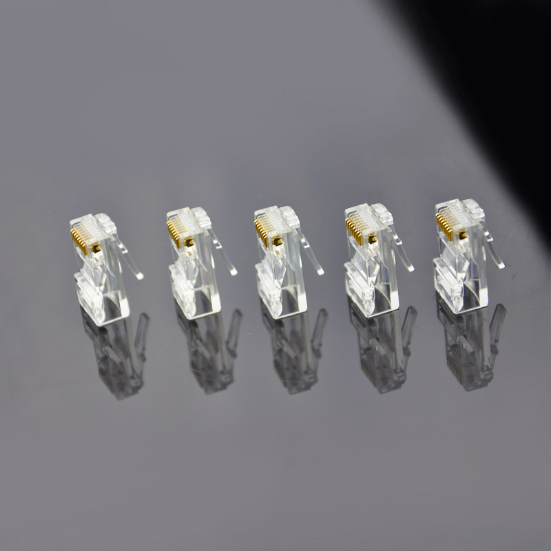纯铜超五类网线水晶头非屏蔽RJ45网络水晶头8P8C水晶头1000颗/包