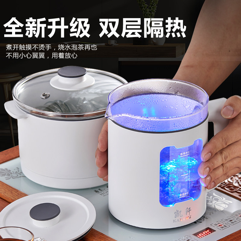 全自动底部上水电热水壶玻璃手柄加水式一体电茶炉可嵌入烧水茶台