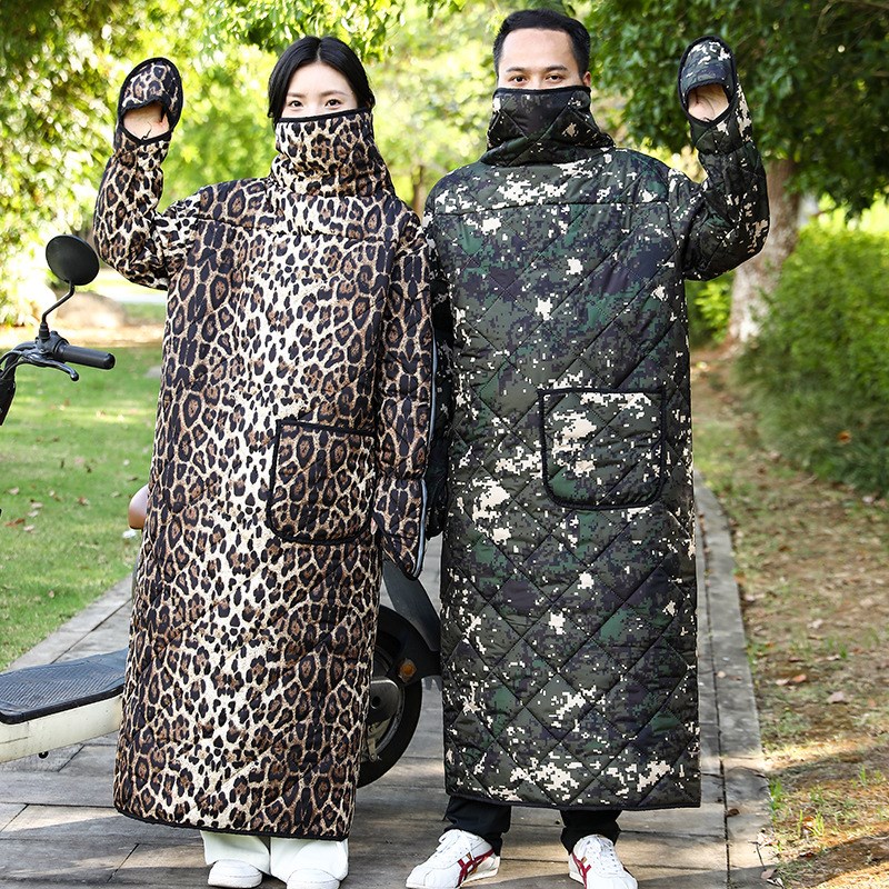 踏板摩托车腿部风挡电动车挡风衣防水保暖防寒加厚电瓶摩托车防风