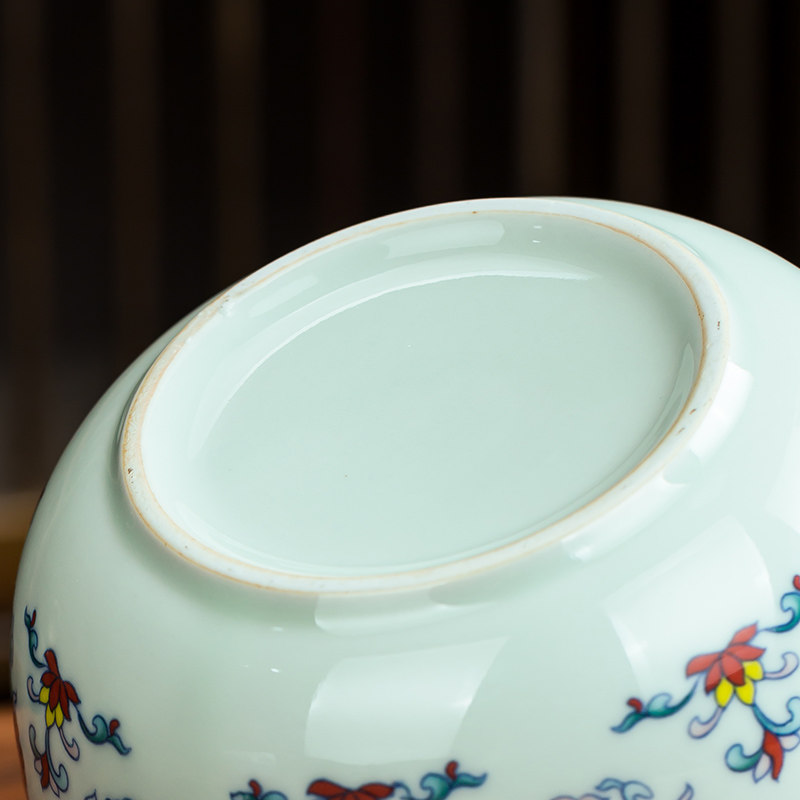 陶瓷茶洗 茶渣缸 笔洗茶具零配水盂大号家用青花洗杯水洗