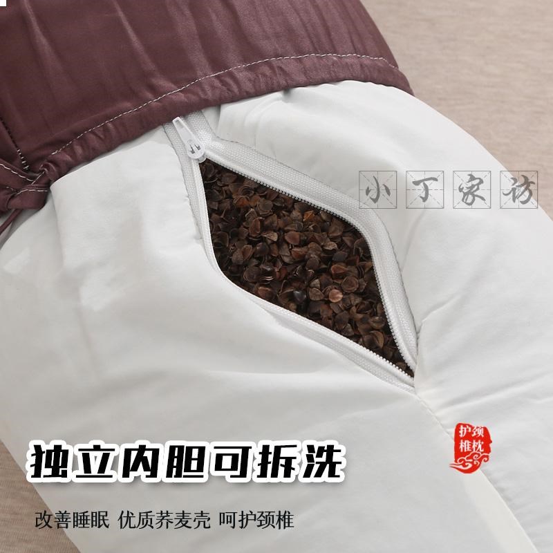 圆柱枕颈椎枕中式高枕不塌硬枕头荞麦壳加厚加高大号圆形护颈枕