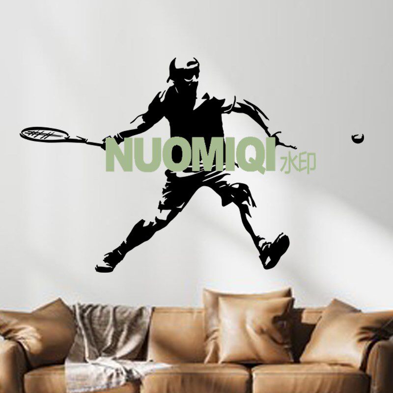 网球运动墙贴Tennis贴画体育馆墙面装饰玻璃自贴纸PVC不干胶防水