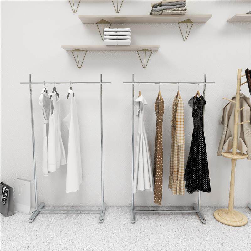 服装店展示架陈列道具落地式简约女装中岛架货架服饰店架子不锈钢