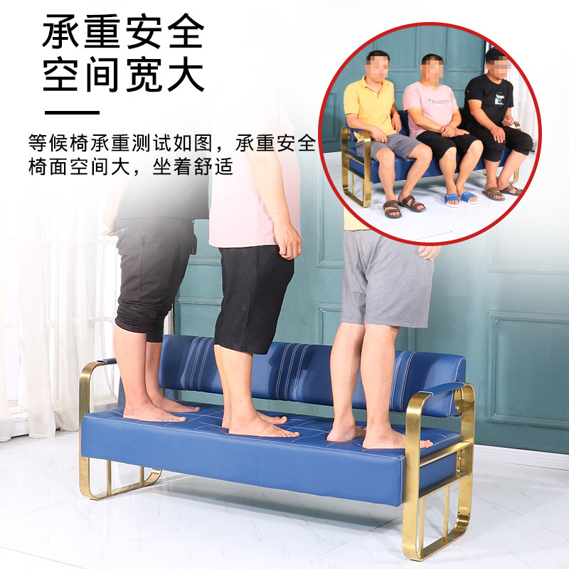 理发店沙发等候椅美发店休息区沙发长条网红店轻奢顾客等候区沙发