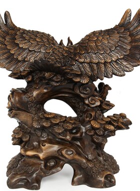 大号大展宏图鹰摆件家居客厅办公室开业礼品工艺品装饰摆设送领导