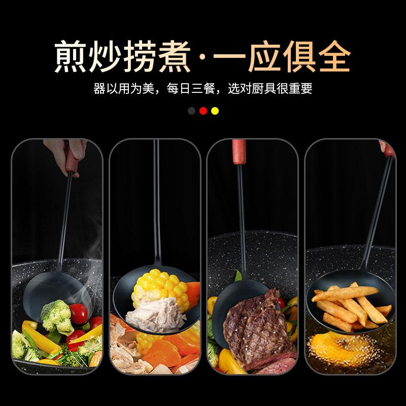 铁锅锅铲家用炒菜铲子老式手工铸铁铲厨房长柄炒菜勺厨师专用厨具