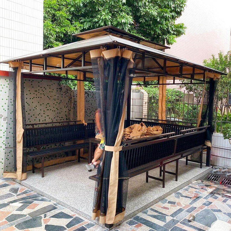 院子庭院遮阳棚户外四脚帐篷伞楼顶露台阳光棚防雨雨棚室外帐篷