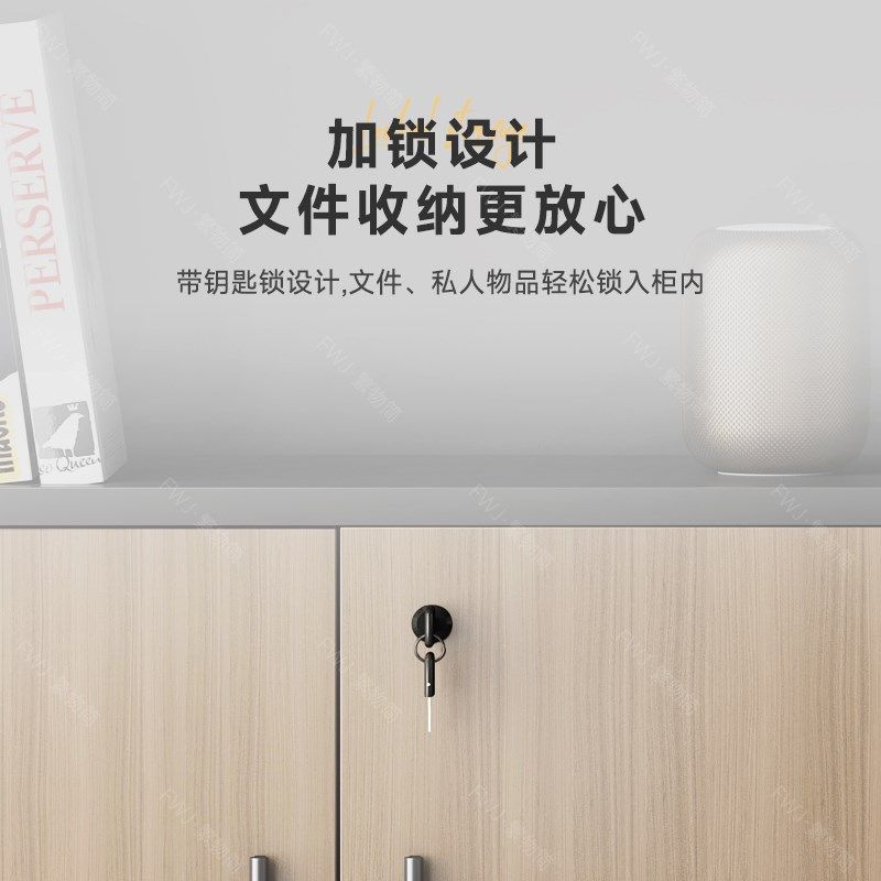 办公室文件柜矮柜实木木质带锁档案柜资料柜收纳隔断柜收纳柜图片