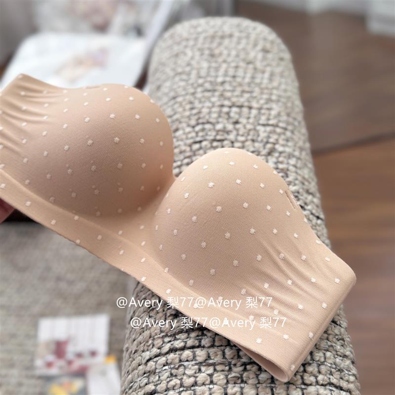 星夜防滑无肩带~ 纯欲网纱蕾丝半杯内衣女小胸聚拢显大文胸罩