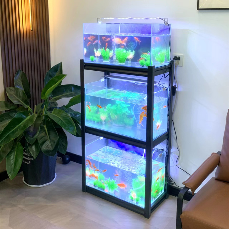 全钢多层鱼缸架子定制高承重组缸系统缸鱼缸过滤水族馆非铝合金