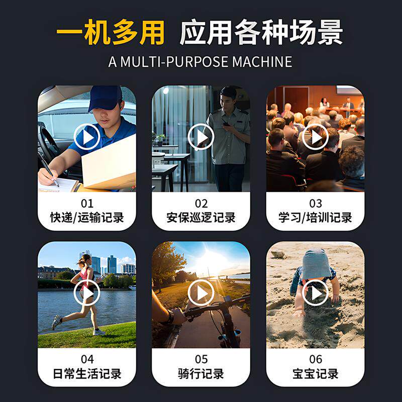 录音笔执法记录仪高清带录影可旋转摄像机口袋运动相机会议录影机