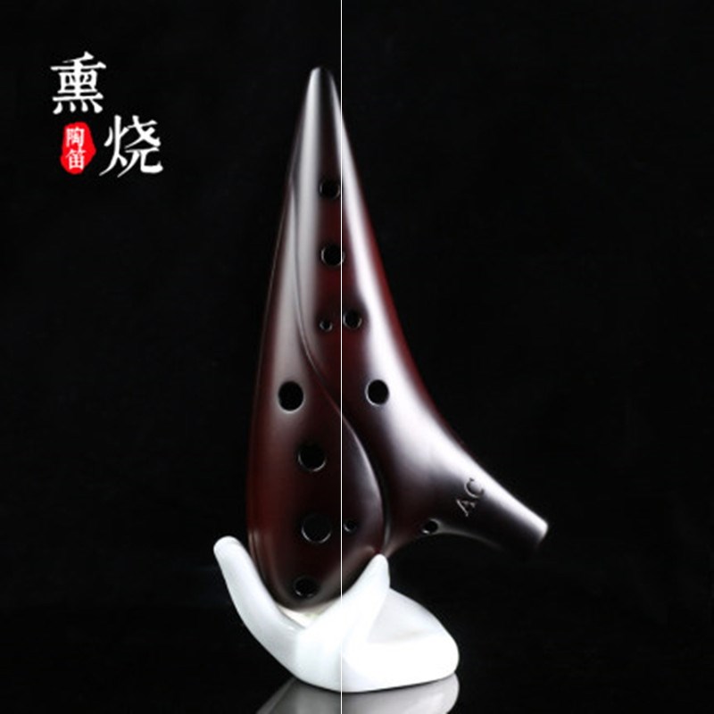 陶笛12孔初学入门十二孔中音AC调淘笛埙新6孔乐器孔精准音色饱满