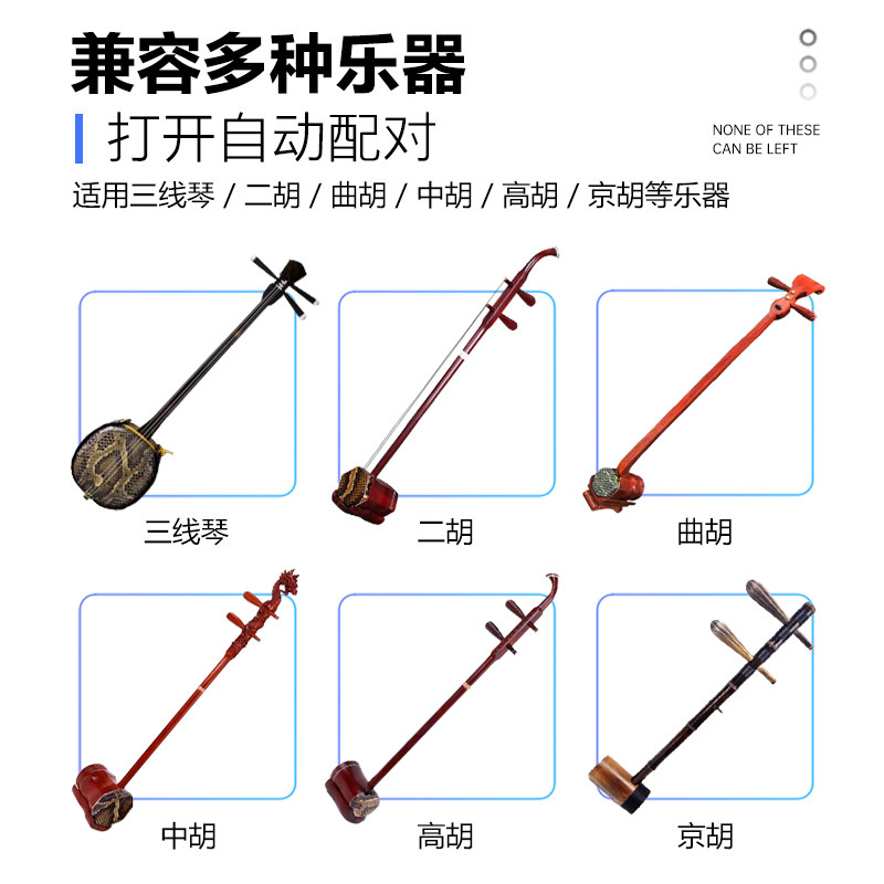 2.4G乐器无线麦克风专业二胡拾音器一拖二舞台演出专用音响葫芦丝