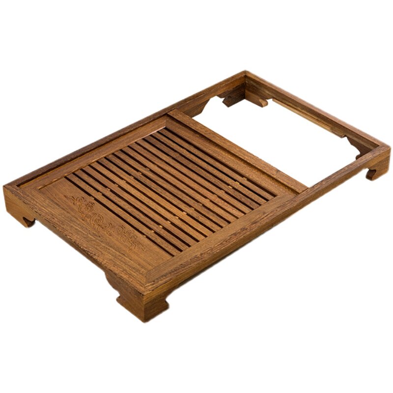 实木鸡翅木茶盘套装全自动一体家用办公茶台茶海大号整套功夫茶具