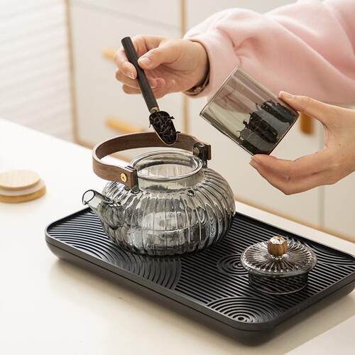 围炉煮茶户外旅行茶具可携式包套装明火直烧煮茶壶明火炉耐高温玻