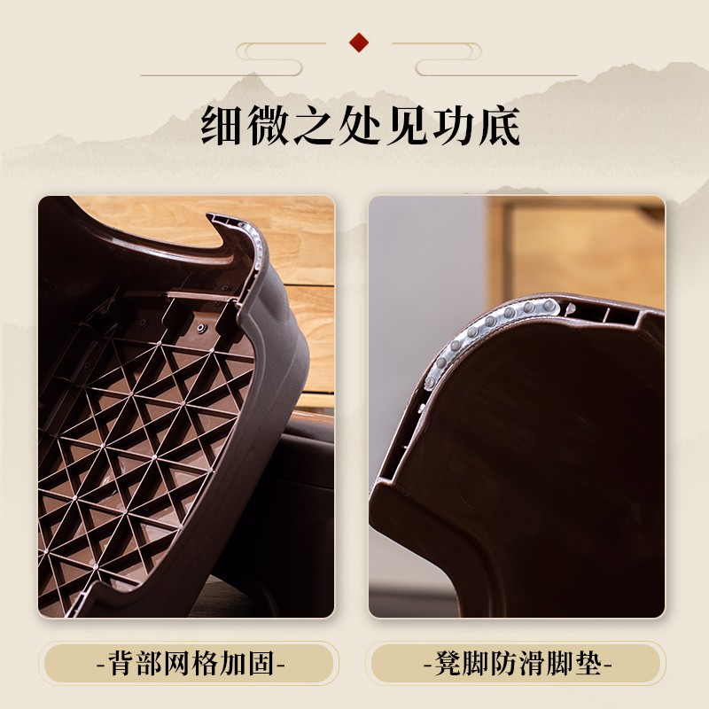 塑胶佛堂拜凳 莲花拜佛凳家用可收纳佛前拜垫 寺庙蒲团跪拜垫 明