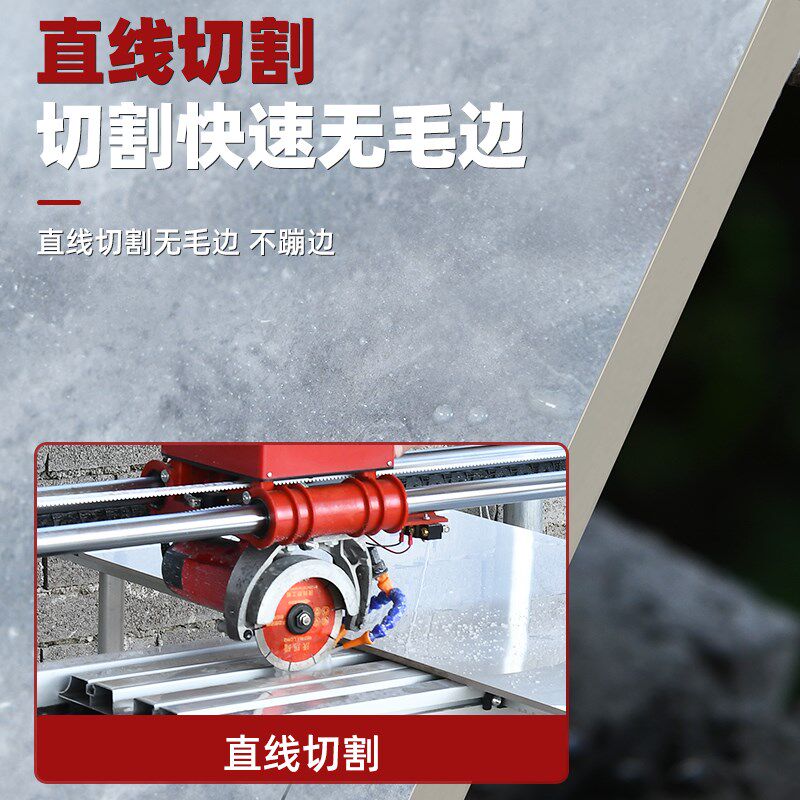 多功能全自动台式瓷砖切割机岩板地砖水刀微晶石一体45度倒角机