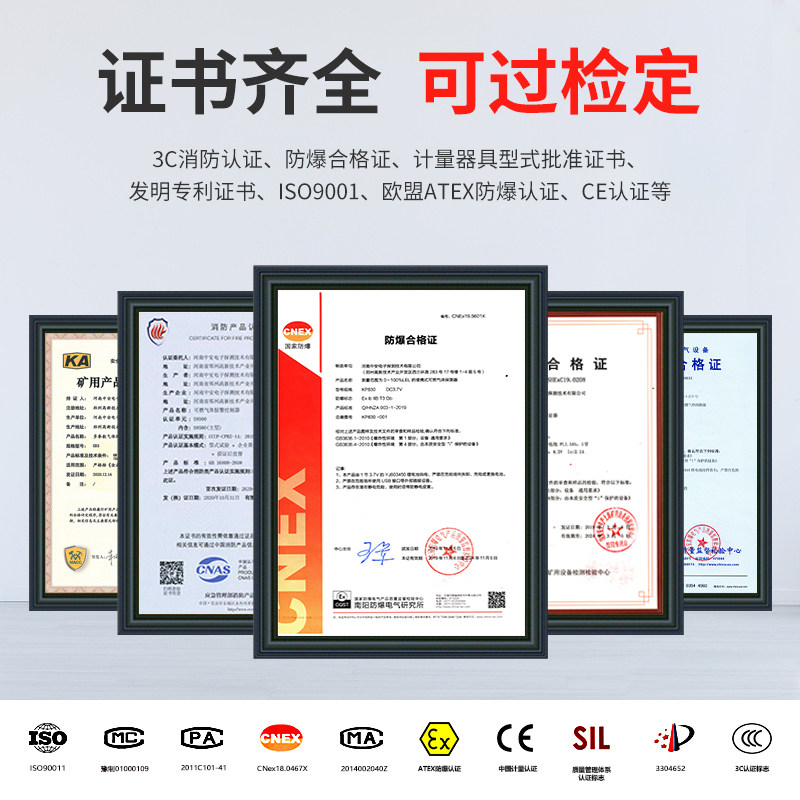中安四合一气体检测仪氨气硫化氢一氧化碳有毒可燃气体探测报警器