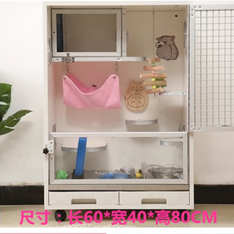龙猫笼子实木生态板龙猫柜笼空调相亲柜笼带冰窝松鼠别墅宠物笼